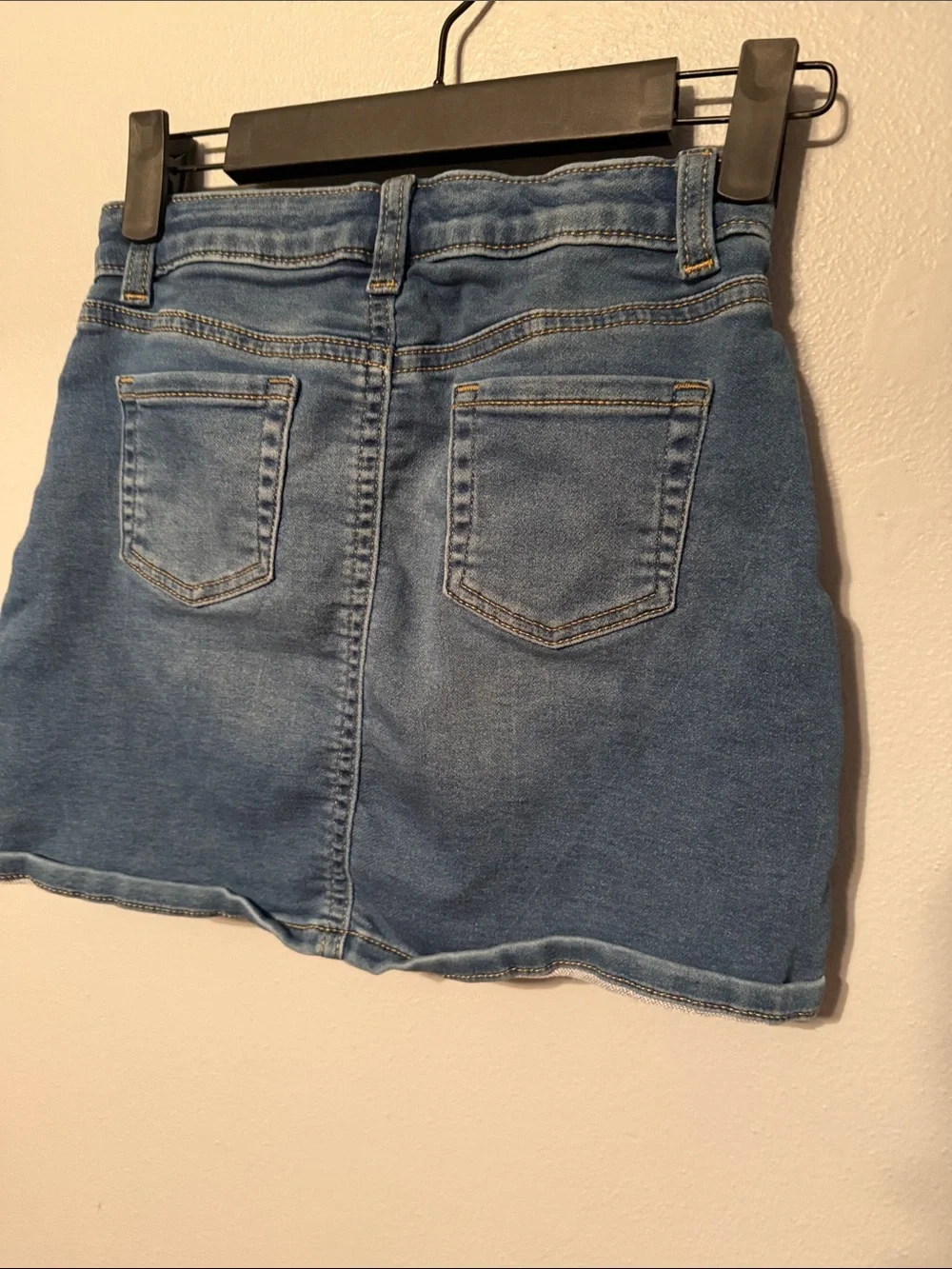Cat & Jack Blue Button-Front Denim Mini Skirt